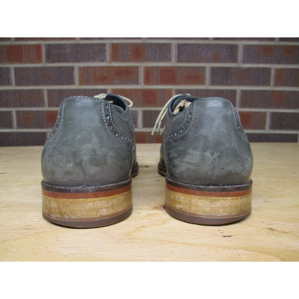 Cole Haan Mens Gray Leather Wingtip Oxford Dress Shoes C25125 Preppy 12 M - Picture 10 of 15